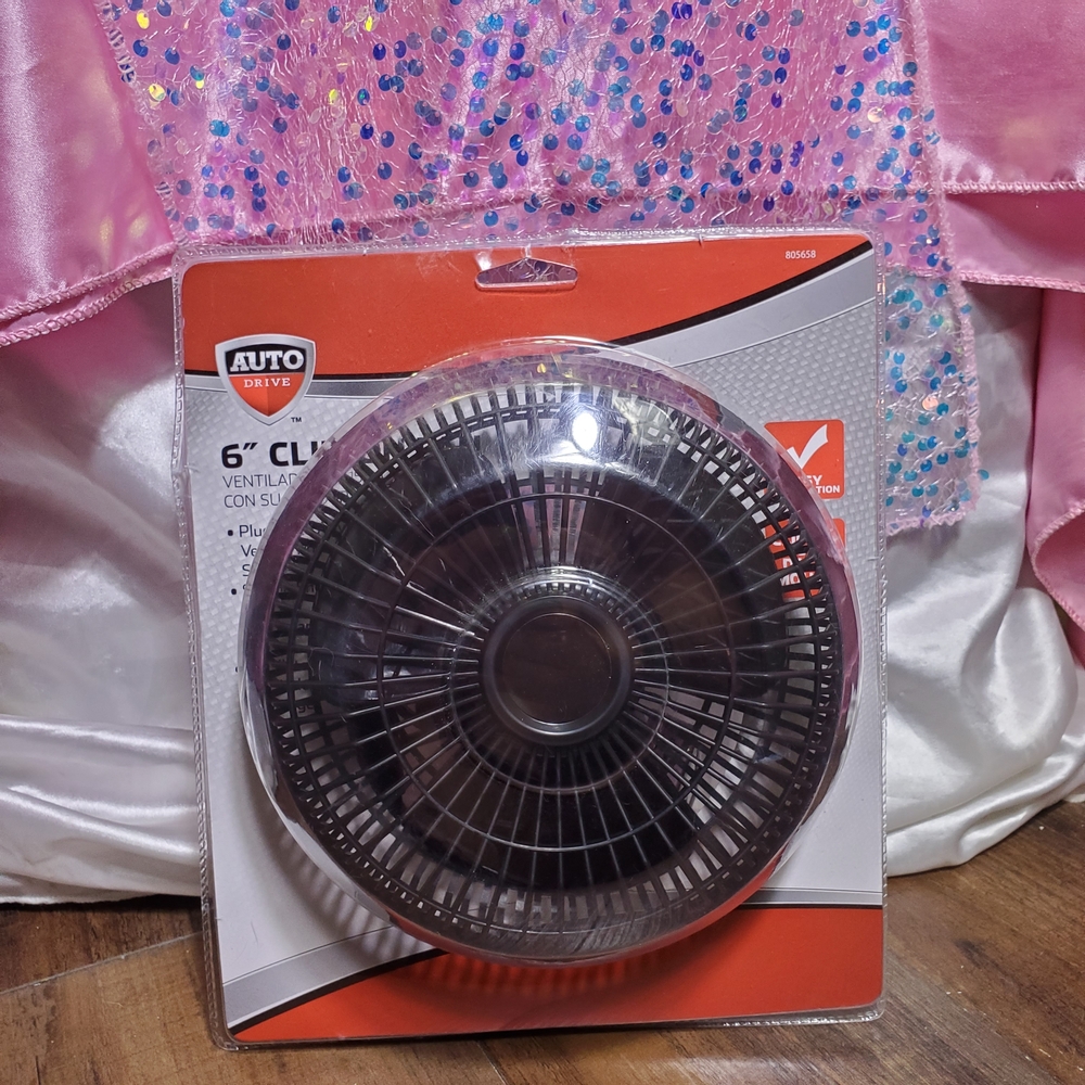 Auto Drive 6" Electronics Vehicle Clip-On Summer Travel Auto Car Fan NIB NWT - Picture 11 of 12